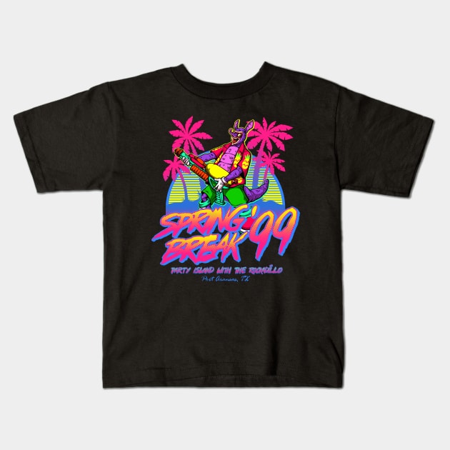 Spring Break '99 (Blue) Kids T-Shirt by indiespiv